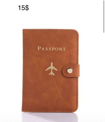 Porta pasaporte caramelo