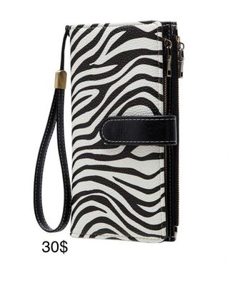 Porta monedas zebra