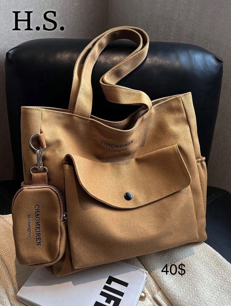 Bolso de hombro caramelo