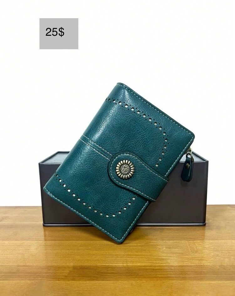 Porta monedas verde