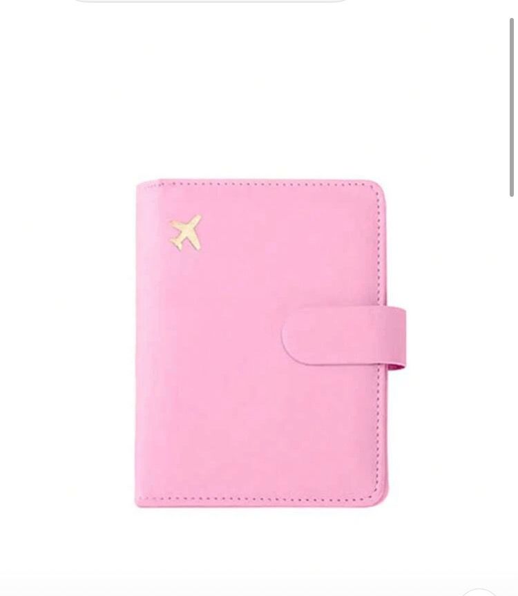 Porta pasaporte rosado