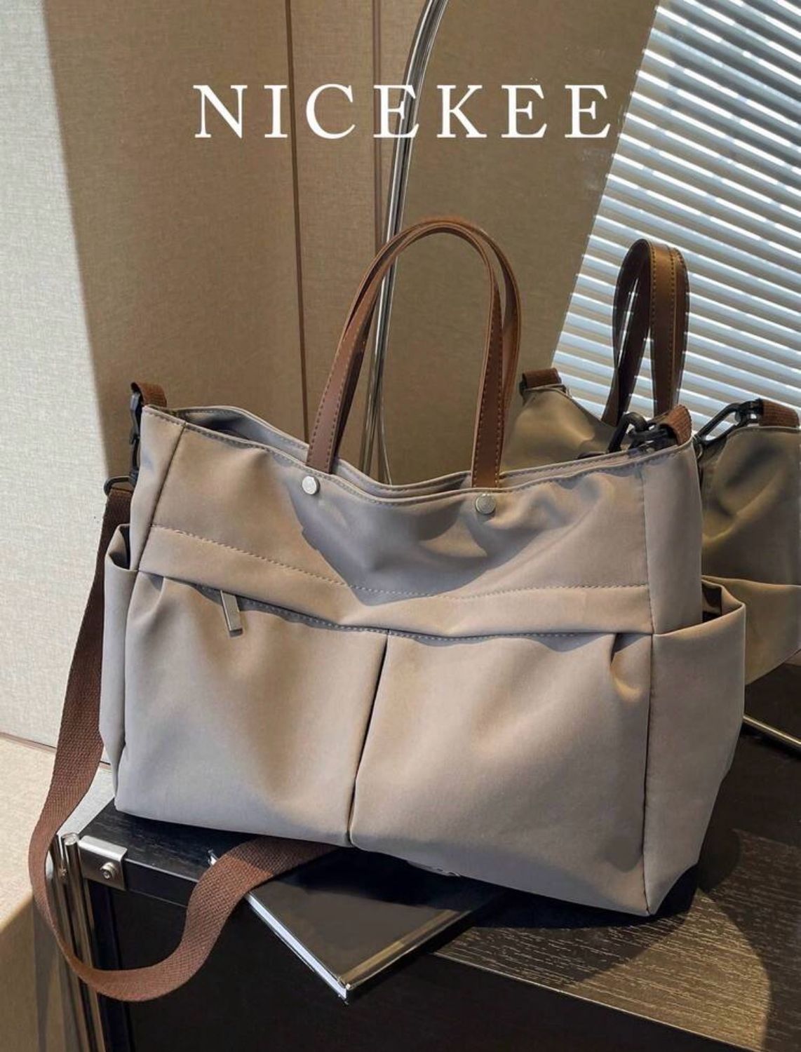 Bolso cruzado gris
