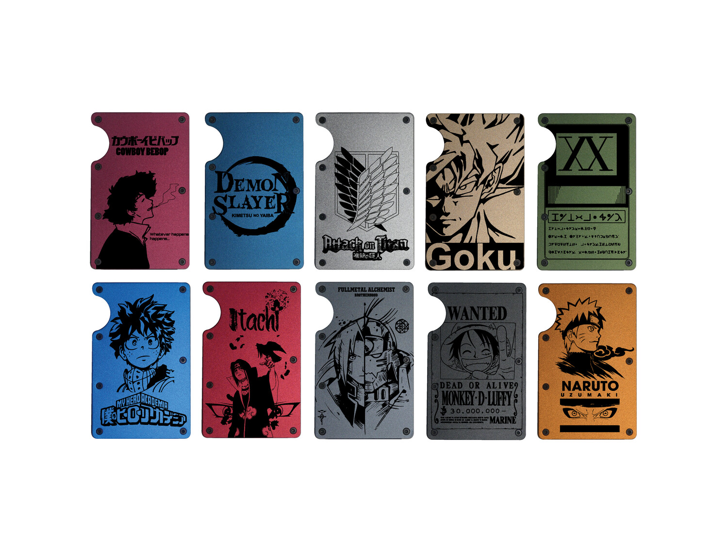 Minimalist Aluminum Wallet- Anime