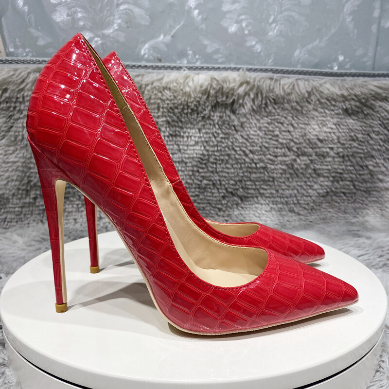 Rote Pumps Red High Heels Pointy toe Spitz Gr 42 43 44 45 46