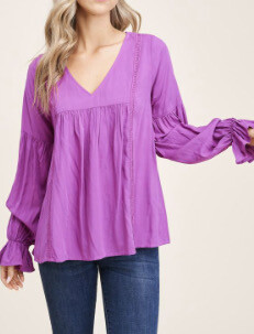 Magenta Woven Blouse