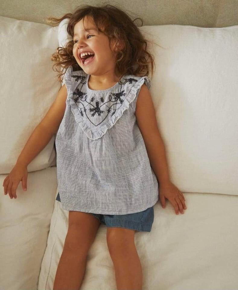 Girls Embroidered Top