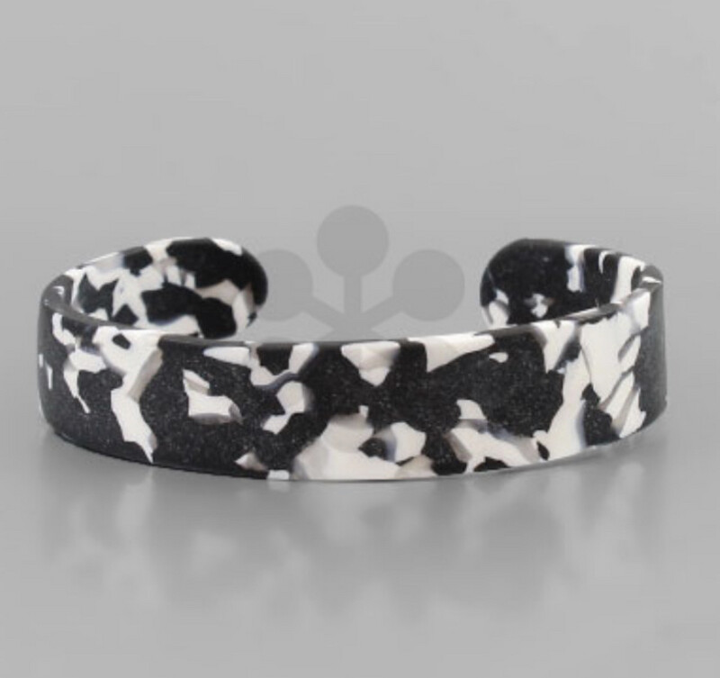 Black and White Acrylic Cuff