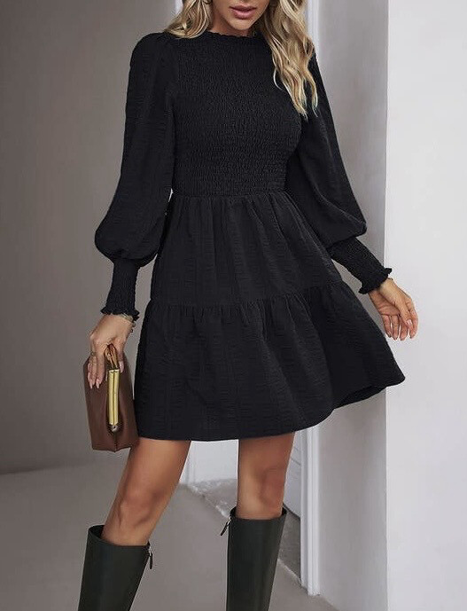 Black Smocked Dress