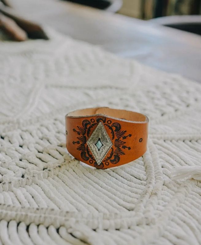 Leather Turquoise Bracelet