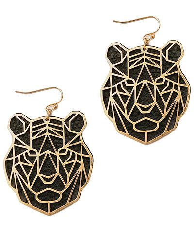 Black and Gold Animal Earrings