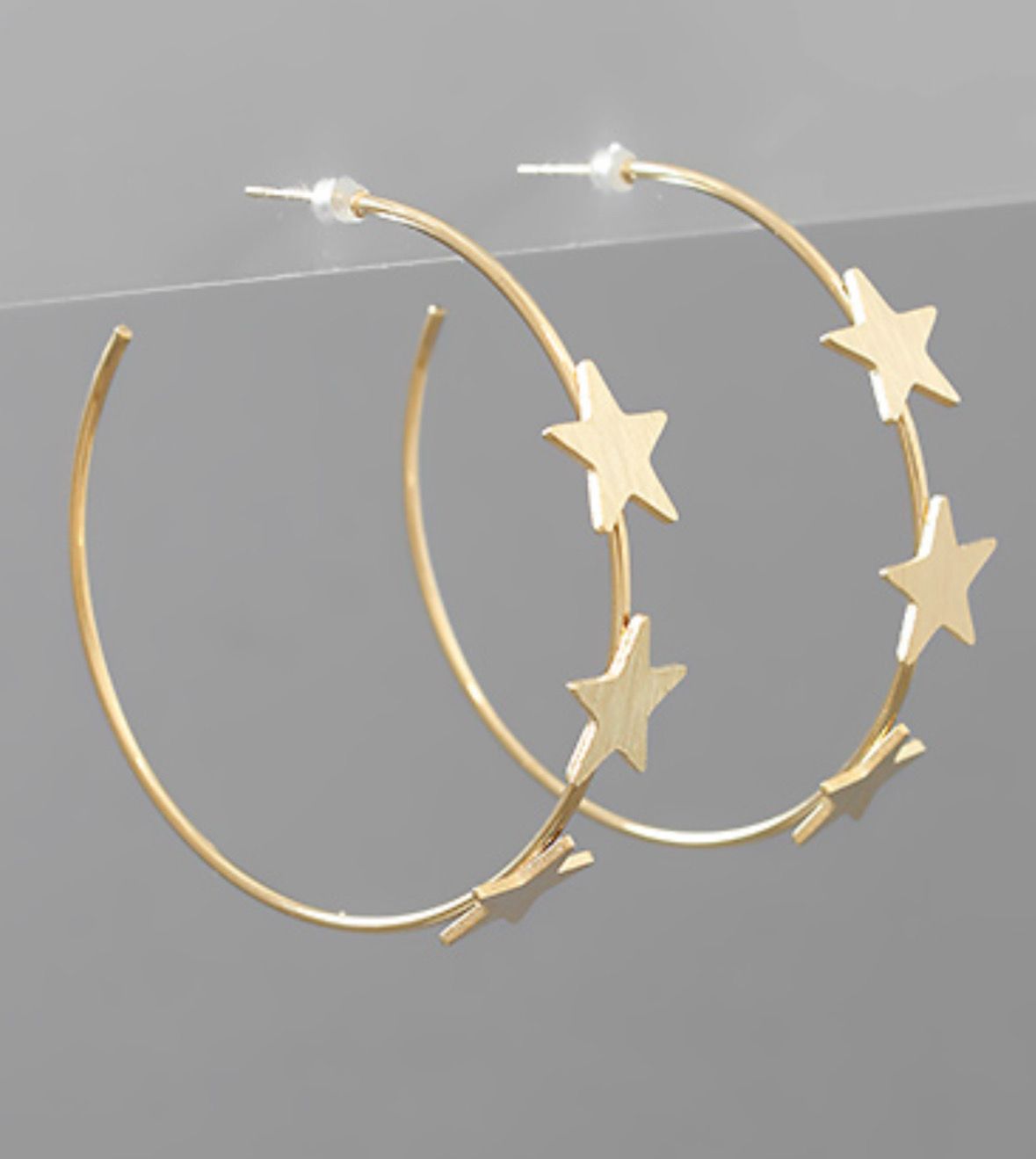 Star Hoop Earrings