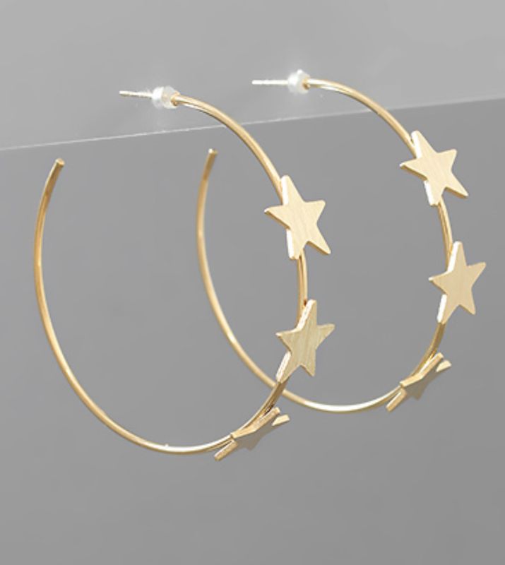 Star Hoop Earrings