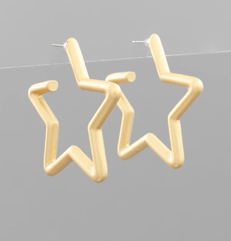 Star Hoop Earrings
