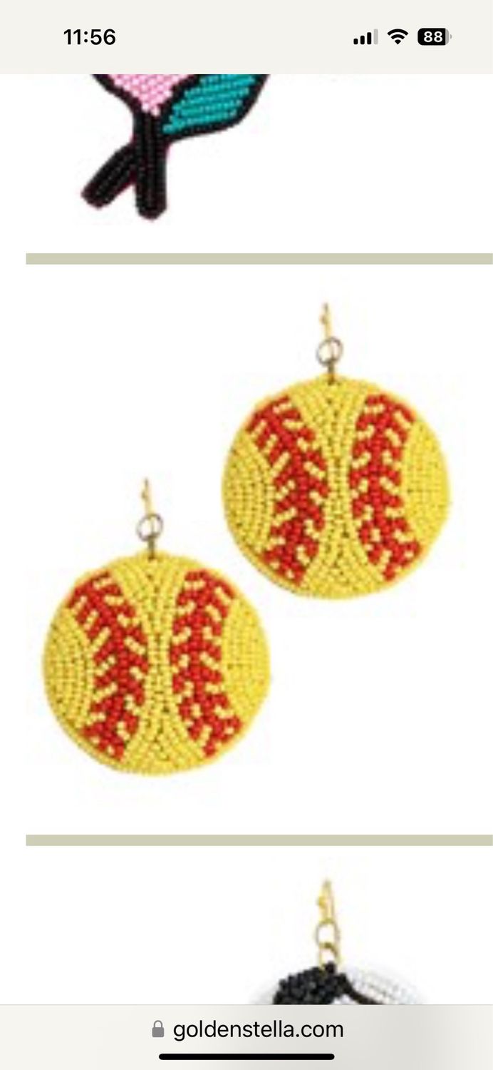 Softball Earrings