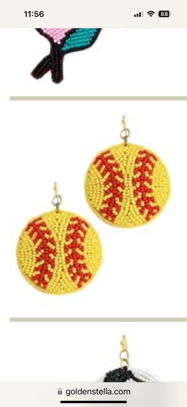 Softball Earrings