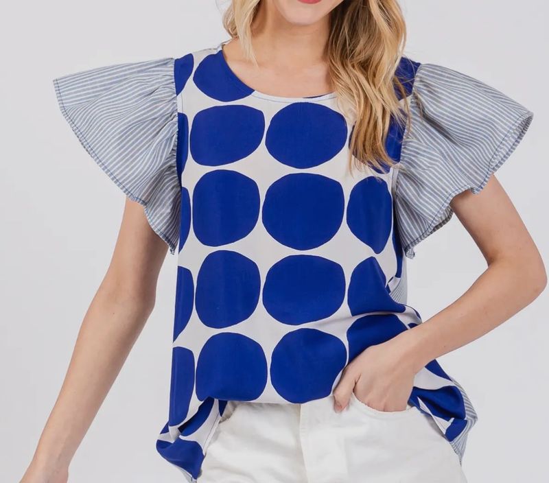 Royal Blue Woven Top