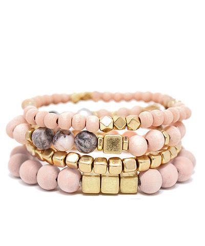 Blush Stack of Bracelets