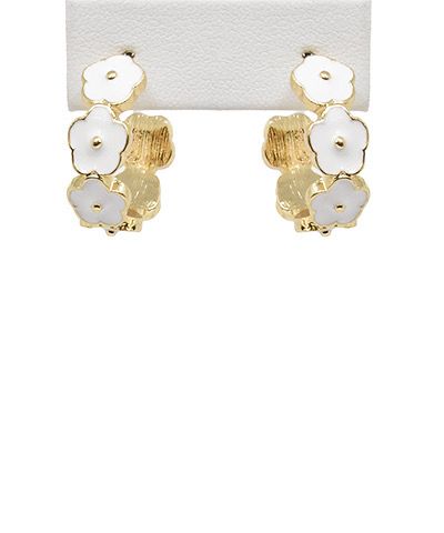 Floral Hoop Earrings