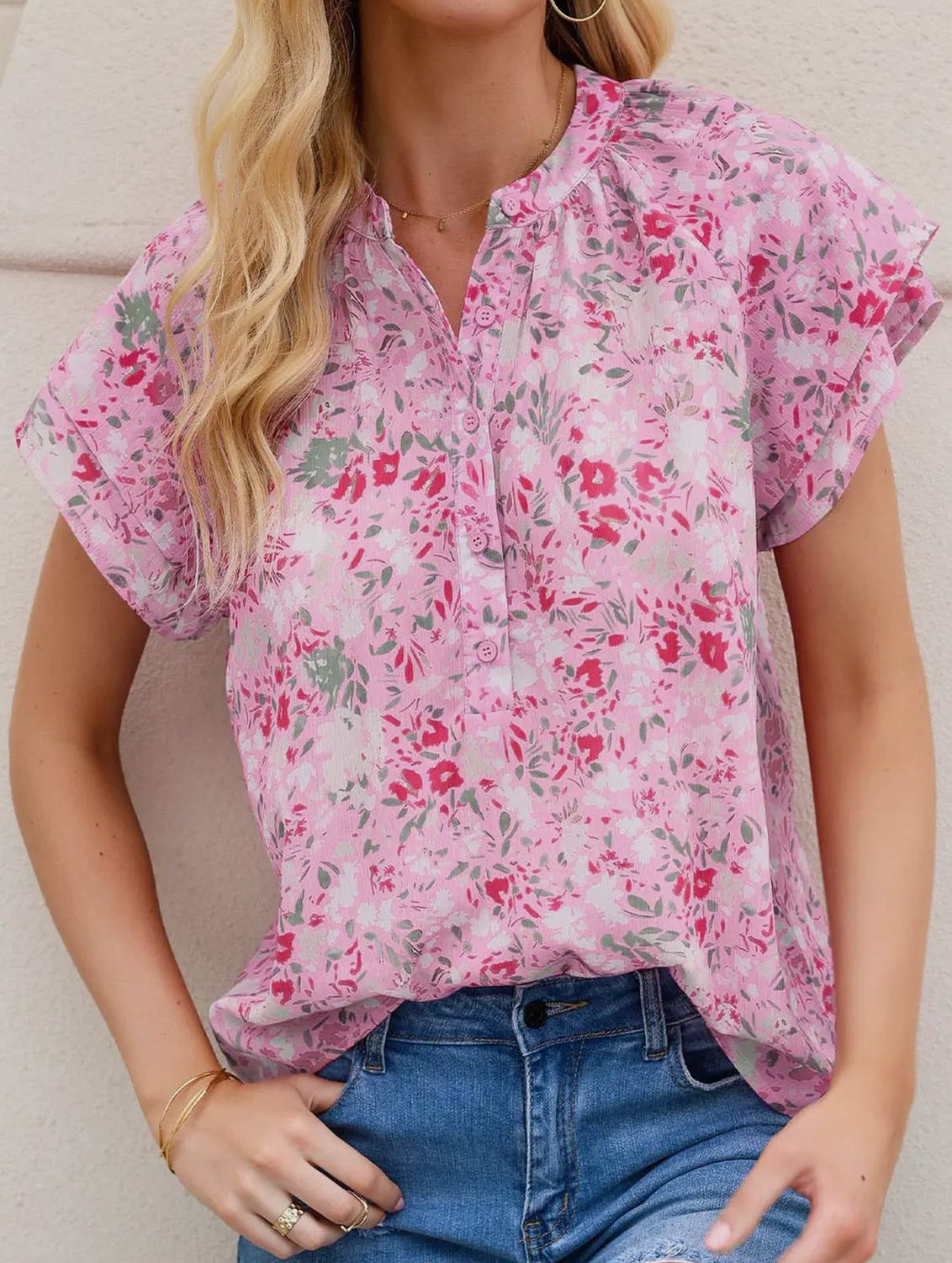 Pink Floral Top