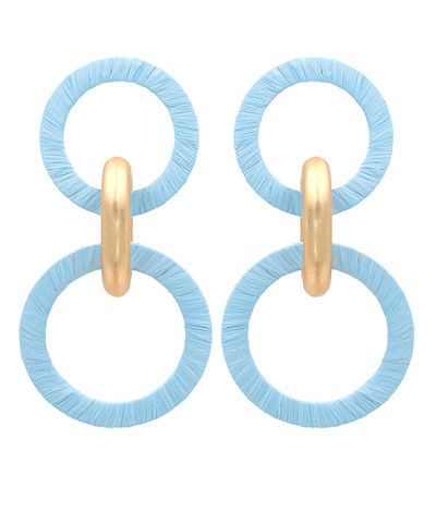 Blue and Gold Earrings