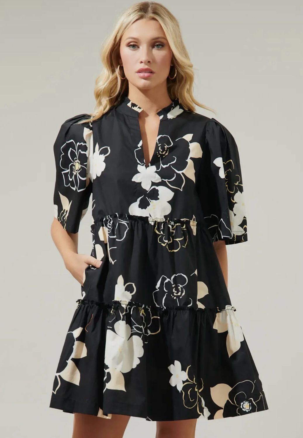 Black Floral Dress