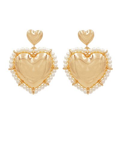 Gold Heart Earrings