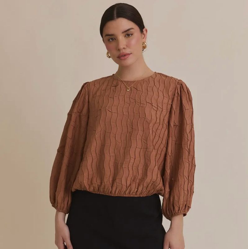 Cocoa Textured Top