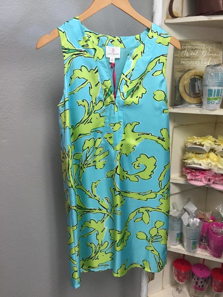 Julie Brown Turquoise Green Dress