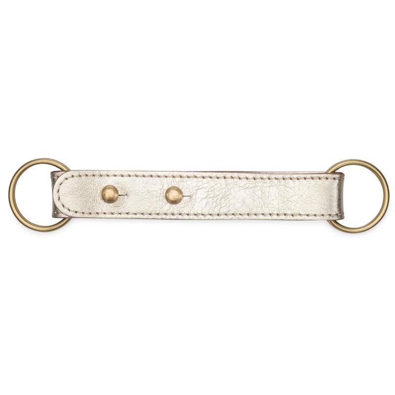 Minor History Gold Leather Keychain
