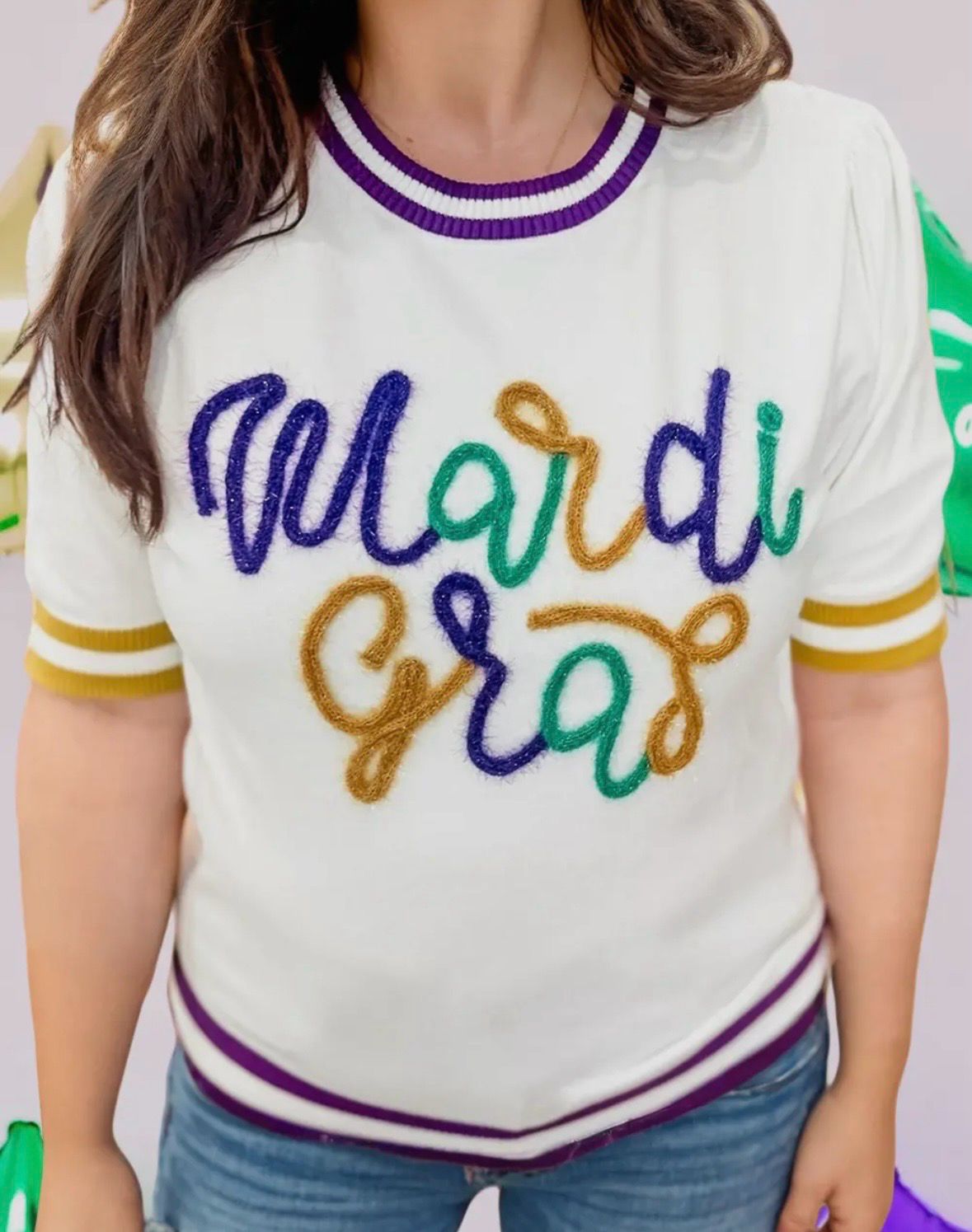 Mardi Gras Sweater