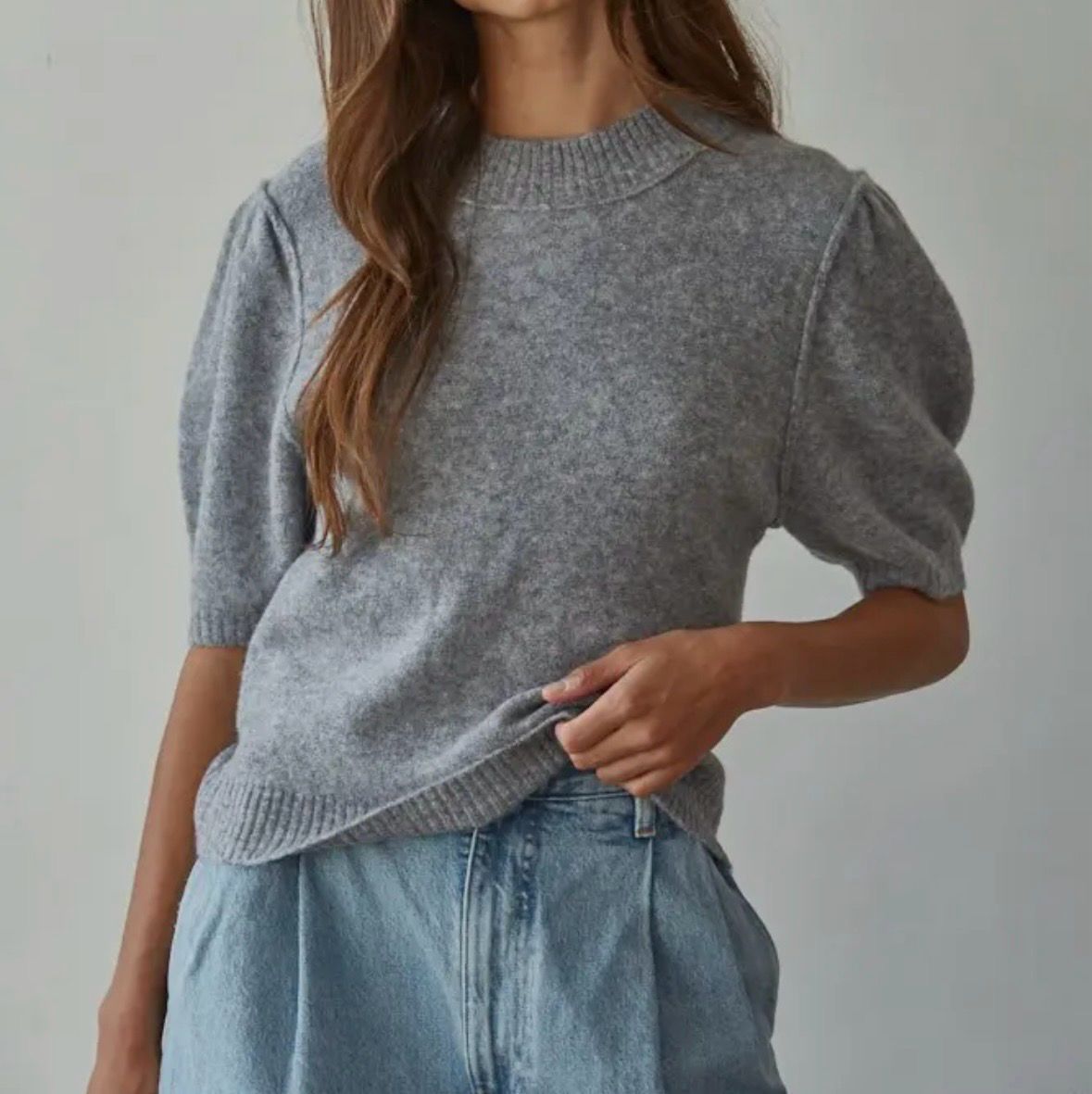 Grey Sweater Top
