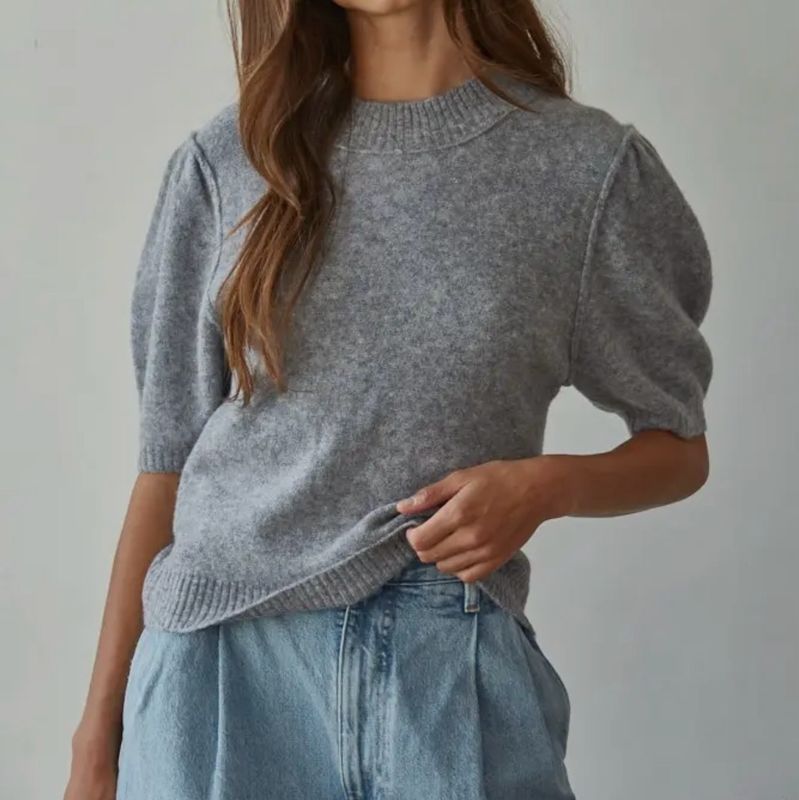 Grey Sweater Top