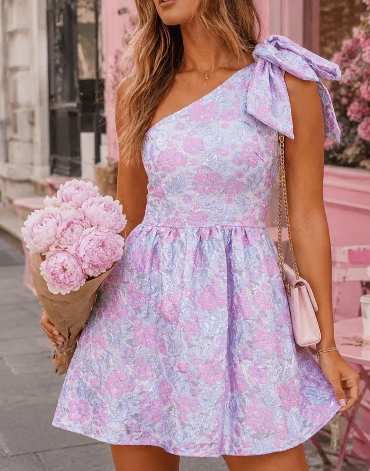 Lavender and  Pink Dress