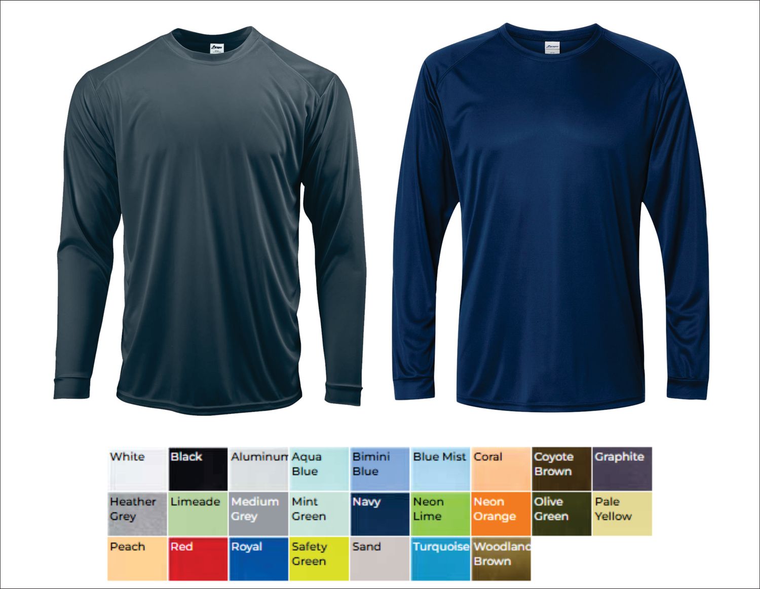 DTF PRINTED Performance Long Sleeve T-Shirt