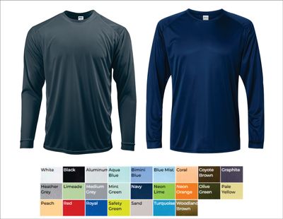 DTF PRINTED Performance Long Sleeve T-Shirt