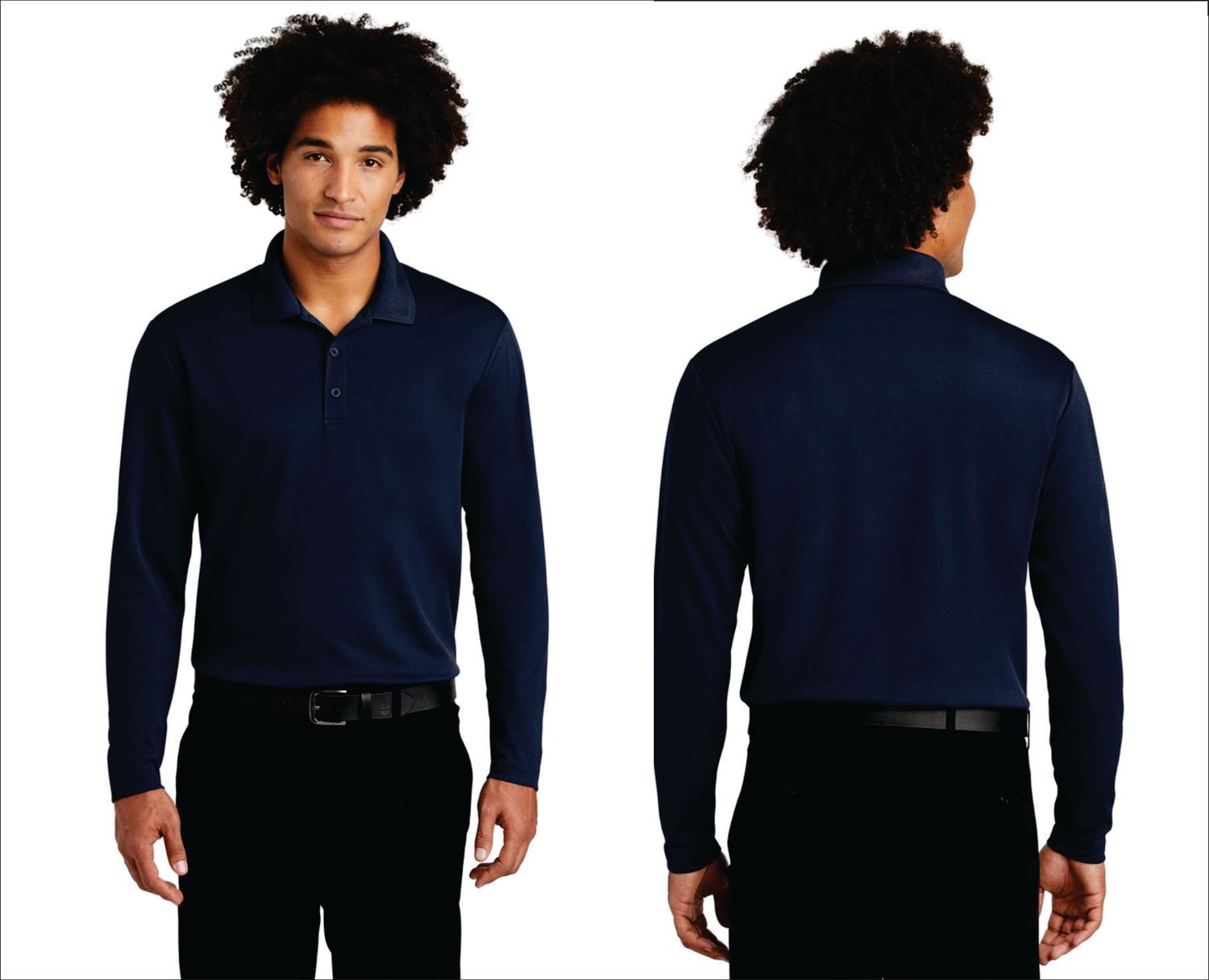 B-DTF PRINTED Sport-Tek ST640LS PosiCharge ® RacerMesh ® Long Sleeve Polo