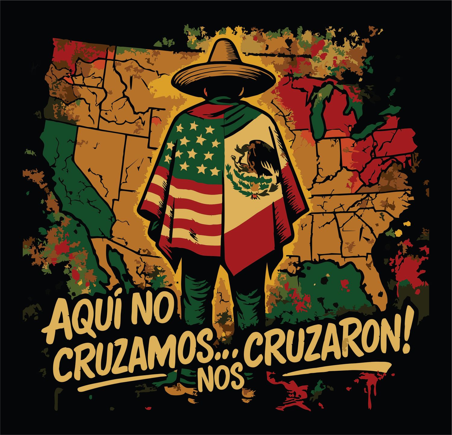 Aqui no Cruzamos nos cruzaron Digital Logo