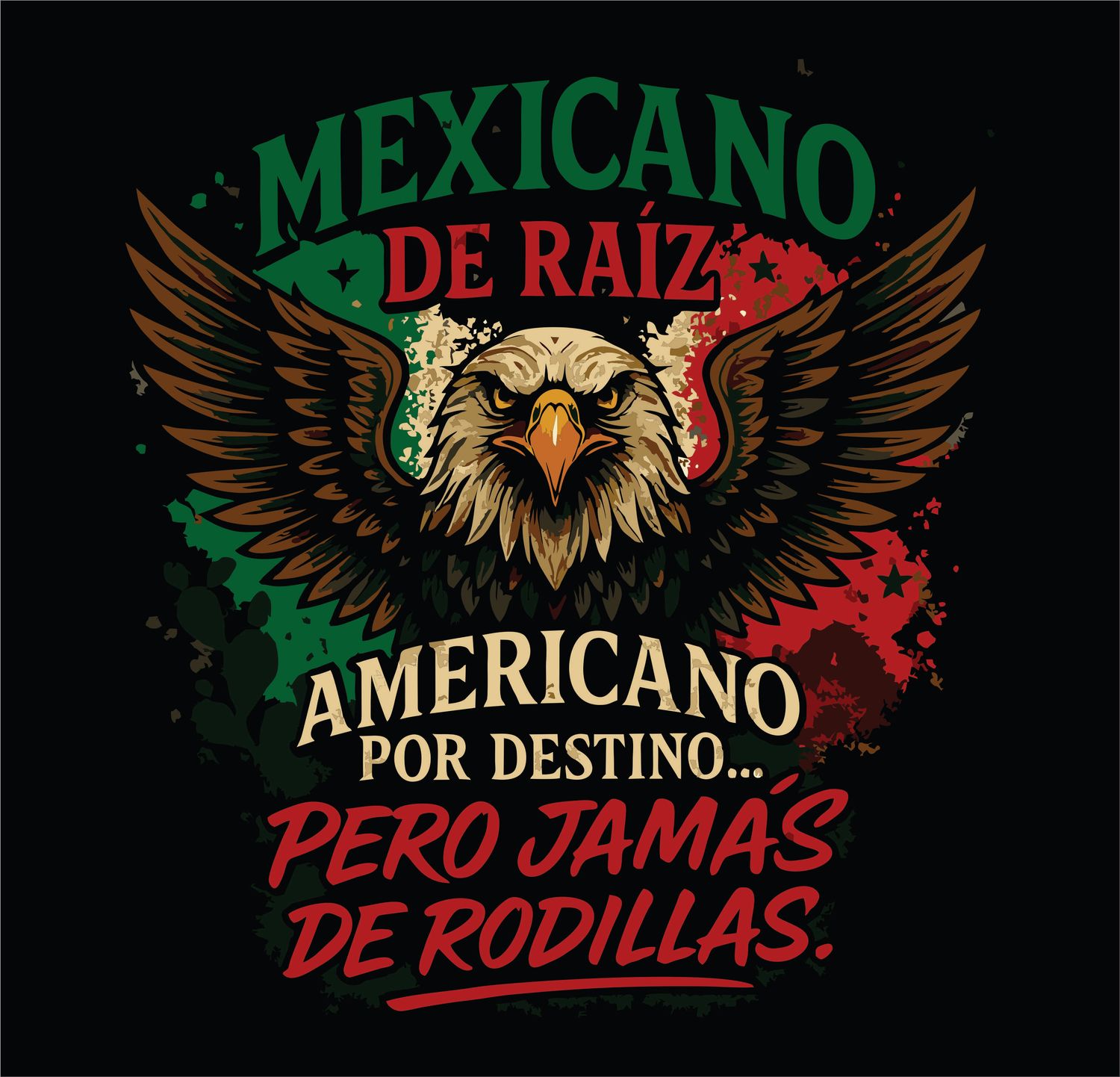 Mexicano de Raiz Americano por destino Digital Logo