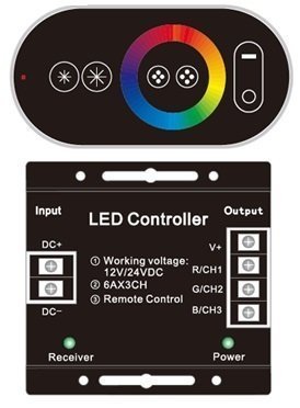 LED Single Color and Color Changing Remote Controls , LED Light Dimmers