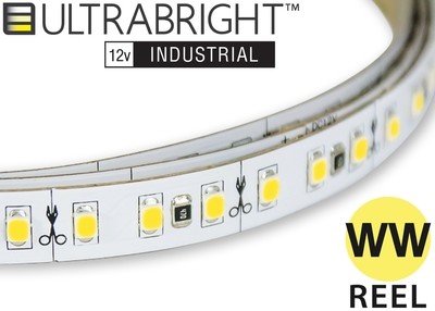 UltraBright™ Industrial Series Warm White LED Strip Light High Lumens- 3M reel