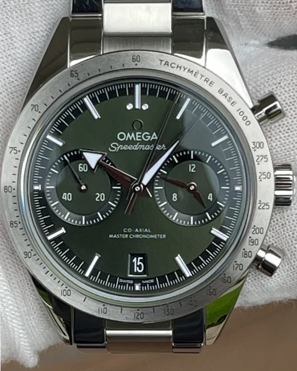 2022 Omega Speedmaster &#39;57 Chronometer Chronograph 40.5MM Green Dial Steel Bracelet (332.10.41.51.10.001)