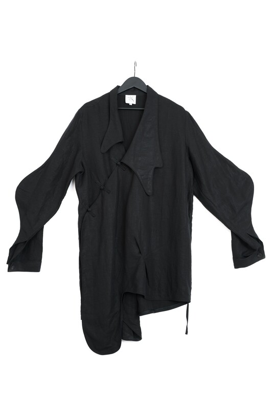 SOUNDWAVE FOIL PRINT LINEN SHIRT