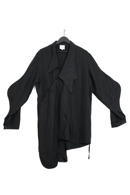 SOUNDWAVE FOIL PRINT LINEN SHIRT