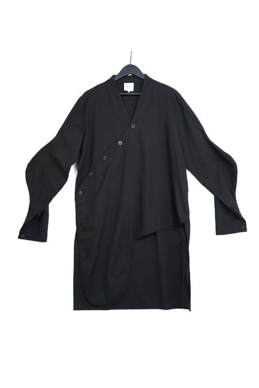 SOUNDWAVE BLACK COTTON SHIRT