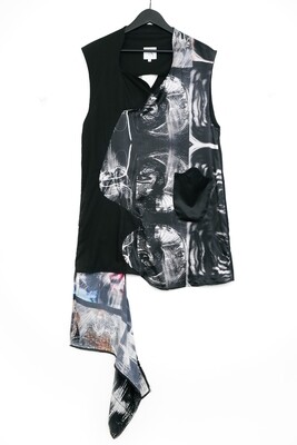 SOUNDWAVE LONG TAIL PRINTS TOP