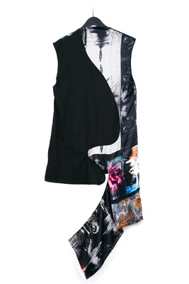 SOUNDWAVE LONG TAIL PRINTS TOP