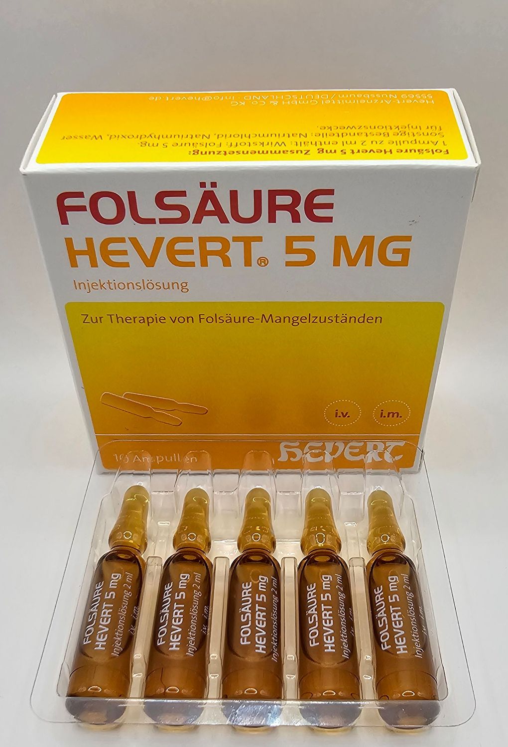 Folic Acid B9 5mg 2ml vitamin injection ampoule Folic Acid B9 5mg 2ml vitamin injection ampoule