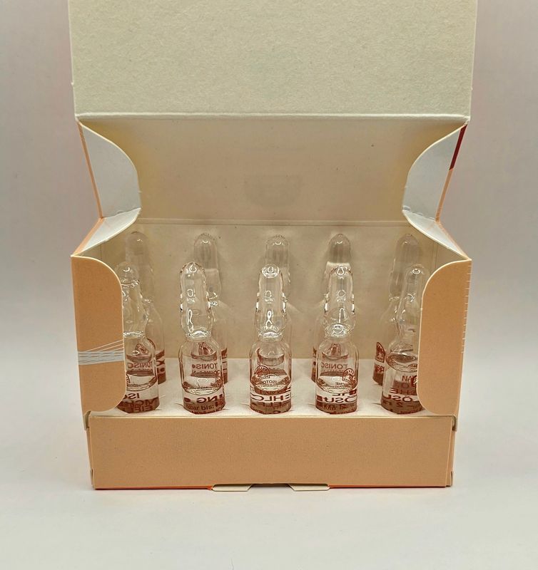 Box of 10 2ml glass ampoules of Normal Saline Solution 0.9% from Vitality Vitamin Vials