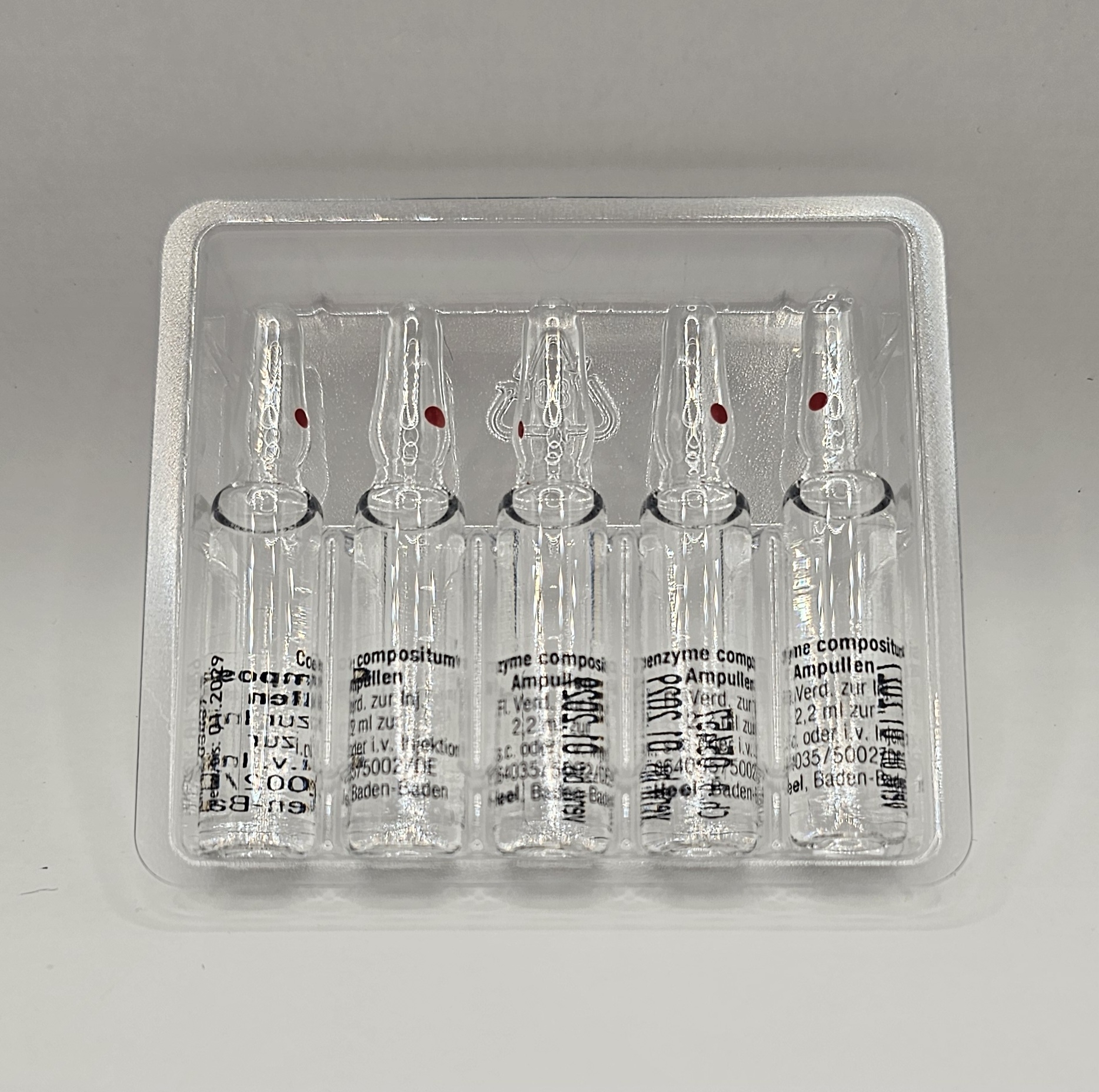 Co Enzyme Combination front of box with five ampoules from Vitality Vitamin Vials