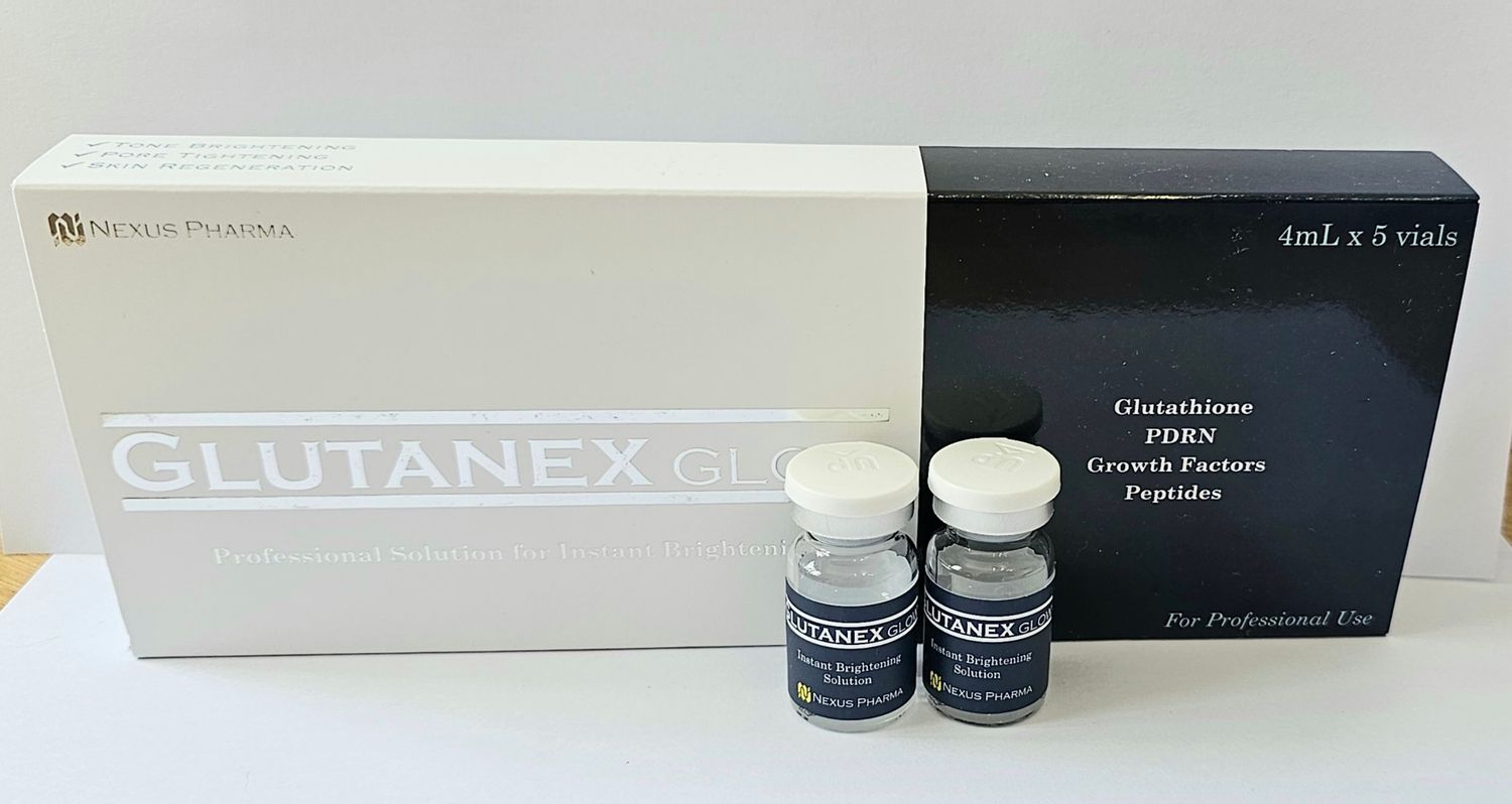 Glutanex Glow box and two 4ml ampoules from Vitality Vitamin Vials